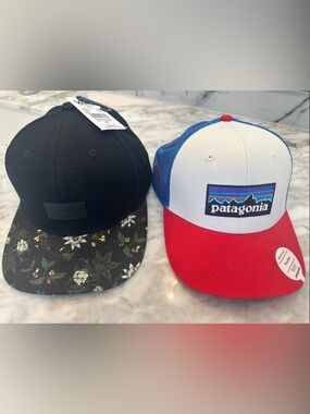 Patagonia Red, White & Blue Logo Trucker Hat & Vans Trucker Hat
